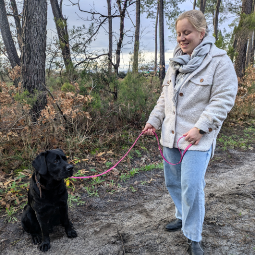 laisse en biothane portée